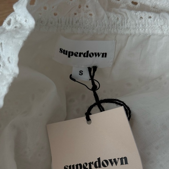 Revolve Superdown Valeria Flare Dress in White Size Small - Picture 8 of 10